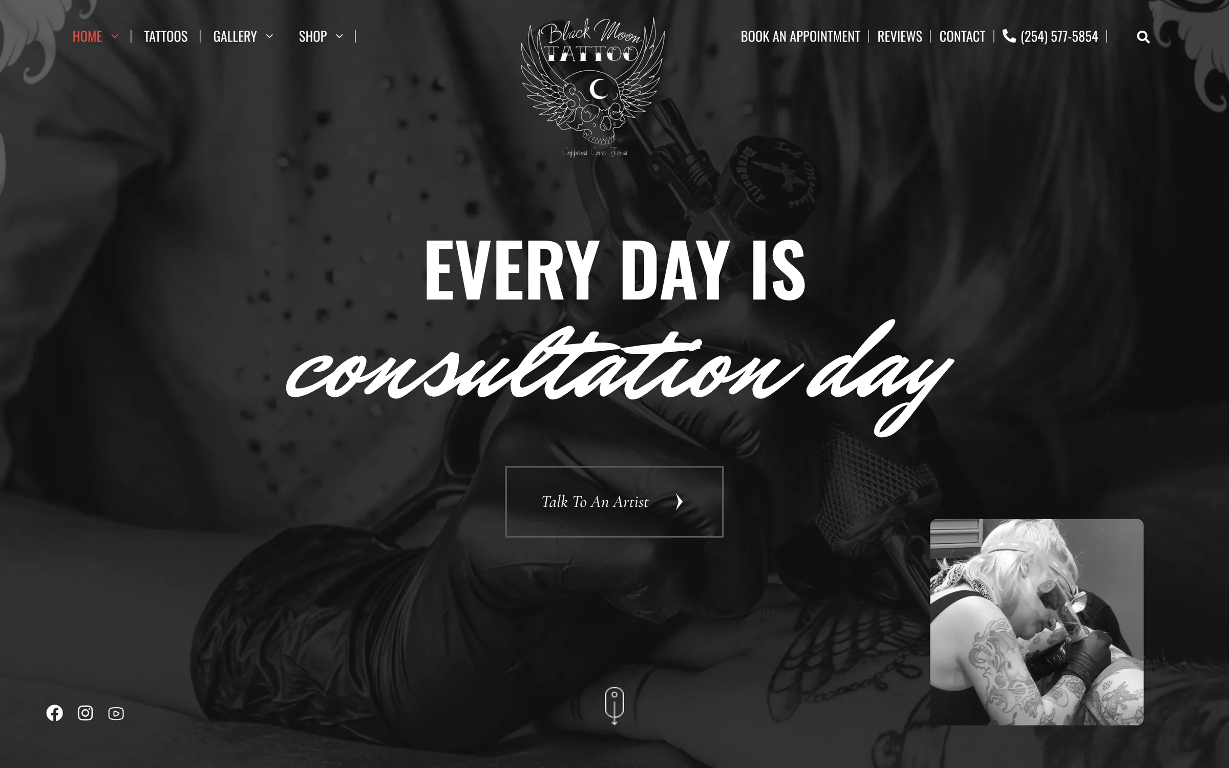 Black Moon Tattoo Company website