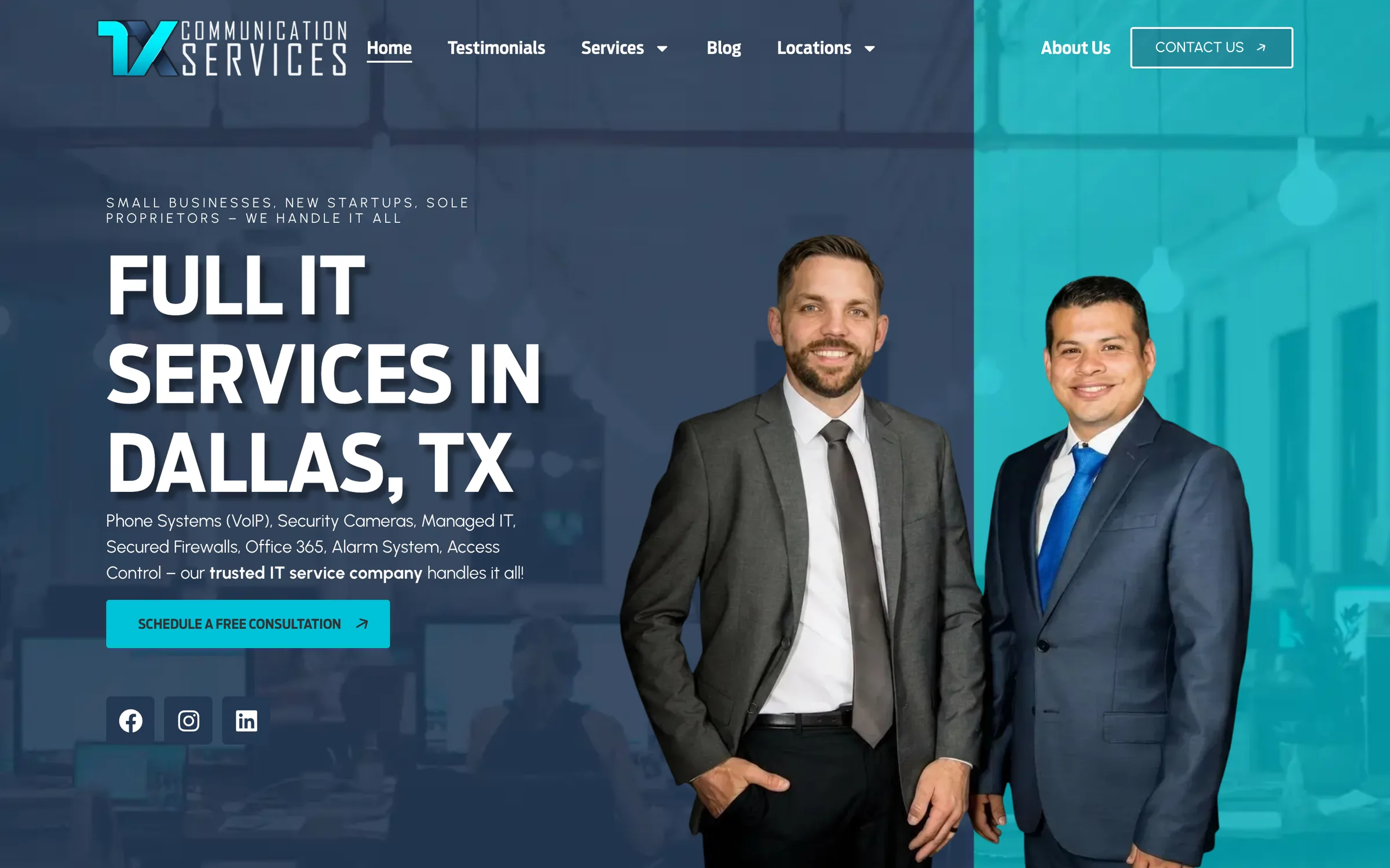 TX Computing desktop homepage
